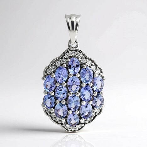 Pendentif en argent et Tanzanite