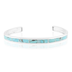 Zilveren armband met Blauwe Kingman Mohave Turkooisen (Jones Lee)