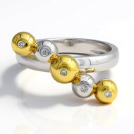 Zilveren ring met I1 (G) Diamanten (Annette)