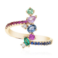 Anillo en oro con Esmeralda de Zambia AAA (CIRARI)