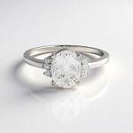 Anello in argento con Topazio Bianco