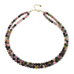 Fancy Tourmaline Silver Necklace