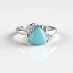 Anello in argento con Calcedonio Blu