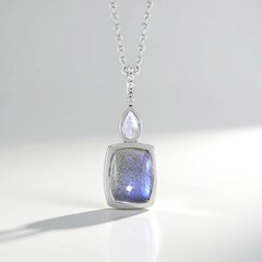Collana in argento con Labradorite Blu Maniry