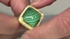 Anillo en plata con Malaquita (Adela Silber)