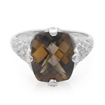 Anillo en plata con Cuarzo ahumado