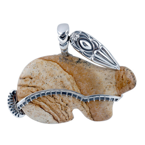 Colgante en plata con Jaspe Paisaje (Desert Chic)