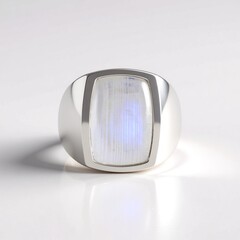 Anello in argento con Pietra di Luna Blu