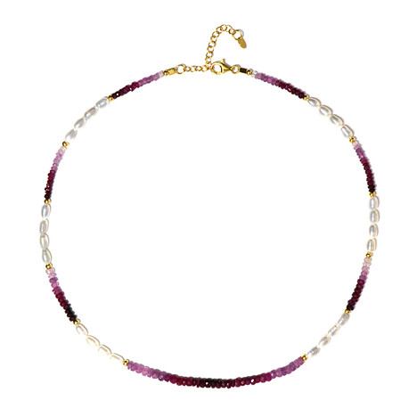 Edelstein-Silberhalskette