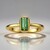 Anello in argento con Tormalina Verde di Benedito (Adela Silber)