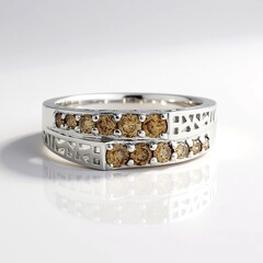Anillo en plata con Diamante champán I2