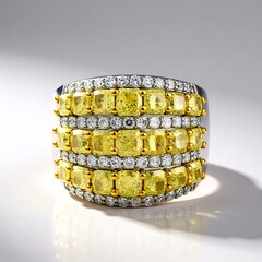 Anello in oro con Diamante Giallo SI2 (CIRARI)