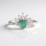 Anello in argento con Smeraldo Colombiano