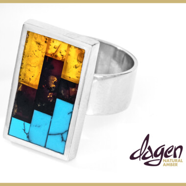 Anello in argento con Gemme miste (dagen)