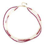 Collar en plata con Rubí de Mozambique (Riya)