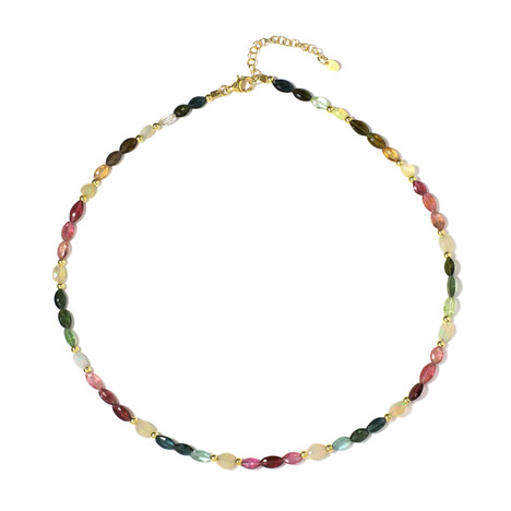 Fancy Tourmaline Silver Necklace (Riya)