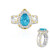 Zilveren ring met een Paraiba-blauwe topaas (Gems en Vogue)