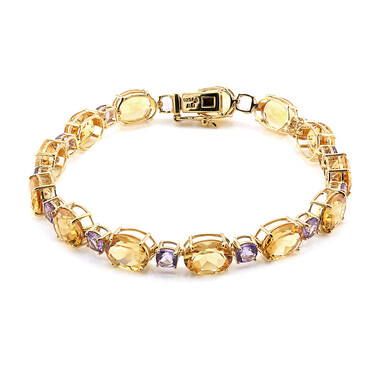 Citrin-Silberarmband