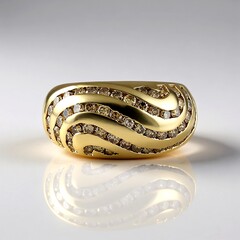 Anello in oro con Diamante Champagne I3 (de Melo Gold)