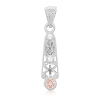 Pendentif en argent et Saphir Padparadscha