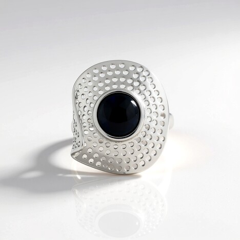 Anello in argento con Opale Mezezo (Ornaments by de Melo)