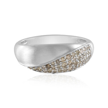 I2 Champagner-Diamant-Silberring