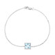 Himmelblauer Topas-Silberarmband
