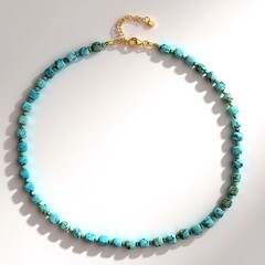 Collier en argent et Howlite bleue