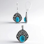 Parure in argento con Turchese Kingman Mohave Blu (Jones Lee)