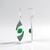 Orecchini in argento con Onice Verde (Adela Silber)