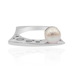 Bague en argent et Perle de culture d'eau douce (TPC)