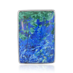 Ciondolo in argento con Malachite Azzurrite (Bali Barong)