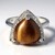 Anello in argento con Occhio di Tigre Rosso