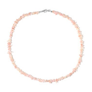 Pinkfarbener Opal-Silberhalskette