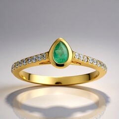 Anello in argento con Smeraldo Zambia
