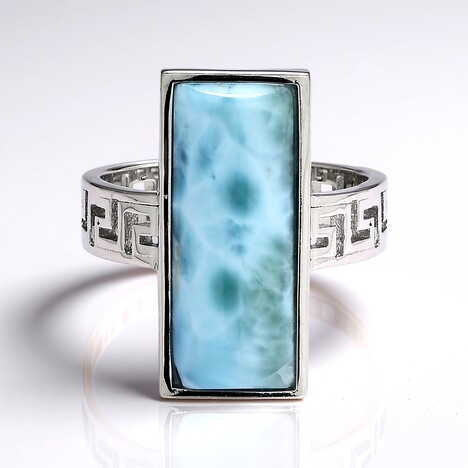 Bague en argent et Larimar