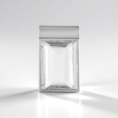 Ciondolo in argento con Quarzo Bianco (MONOSONO COLLECTION)