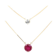9K Madagascar Ruby Gold Necklace (de Melo)
