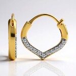 Orecchini in oro con Diamante SI1 (G) (Annette)