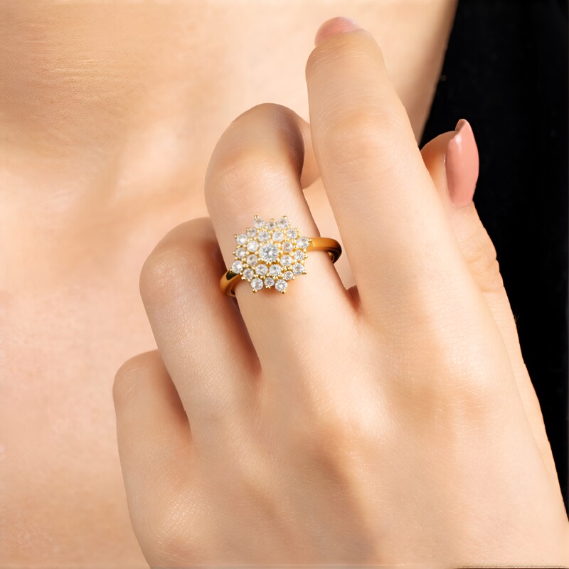 Bague en or et Diamant chocolat I2 (SUHANA)