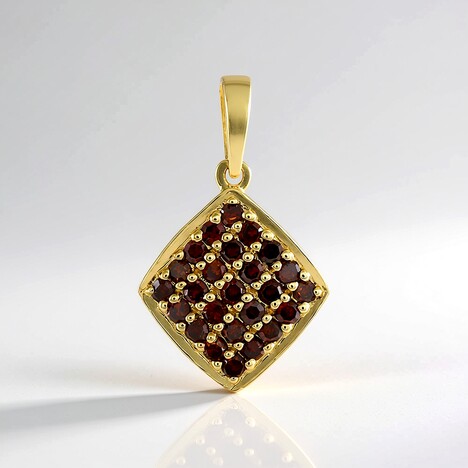 Ciondolo in oro con Diamante Rosso I2