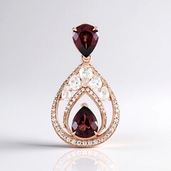 Ciondolo in argento con Zircone Rosa (Adela Silber)