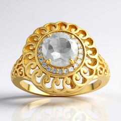 Anello in argento con Quarzo Bianco (SAELOCANA)