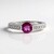 Anello in argento con Fluorite Rosa