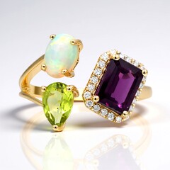 Anello in oro con Rodolite