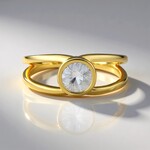 Anello in argento con Zircone (Adela Silber)