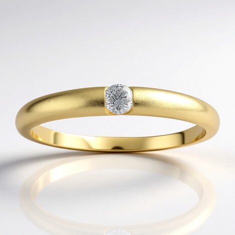 Anello in oro con Diamante VVS2 (H) (de Melo Gold)