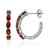 Mozambique Garnet Silver Earrings