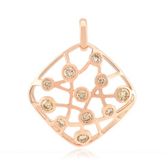 9K SI1 Argyle Rose De France Diamond Gold Pendant