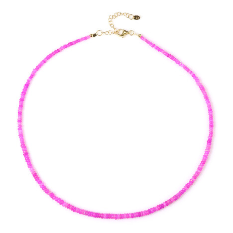 Collana in argento con Opale Rosa dell'Etiopia
